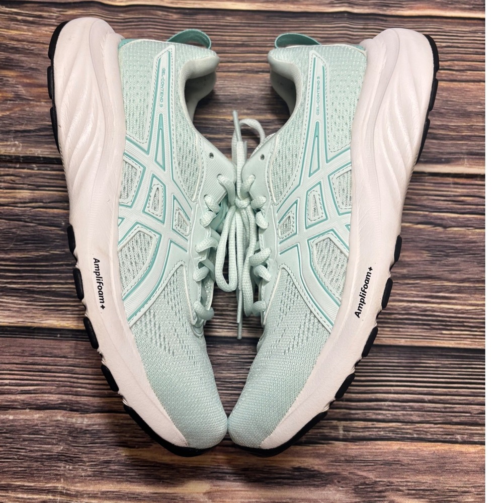 Asics Womens Gel-Contend 9 Running Sz7.5 Shoes Soothing Sea/Oasis Green 1012B681 - Picture 8 of 13
